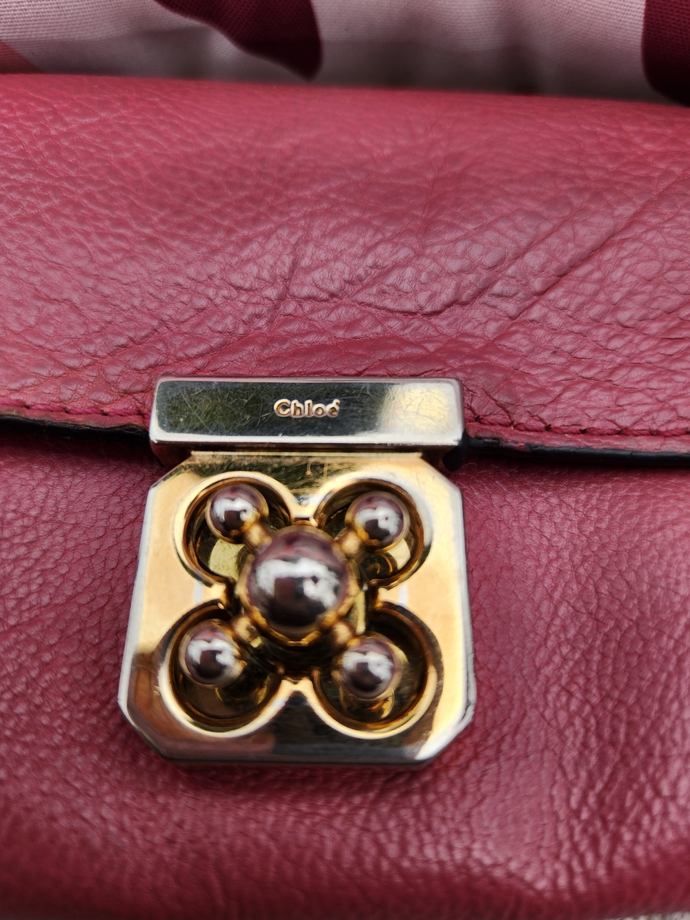 CHLOE Authentic Mauve Pink Leather Clutch with Gold-Tone Hardware - Picture 3 of 16
